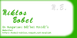 miklos bobel business card